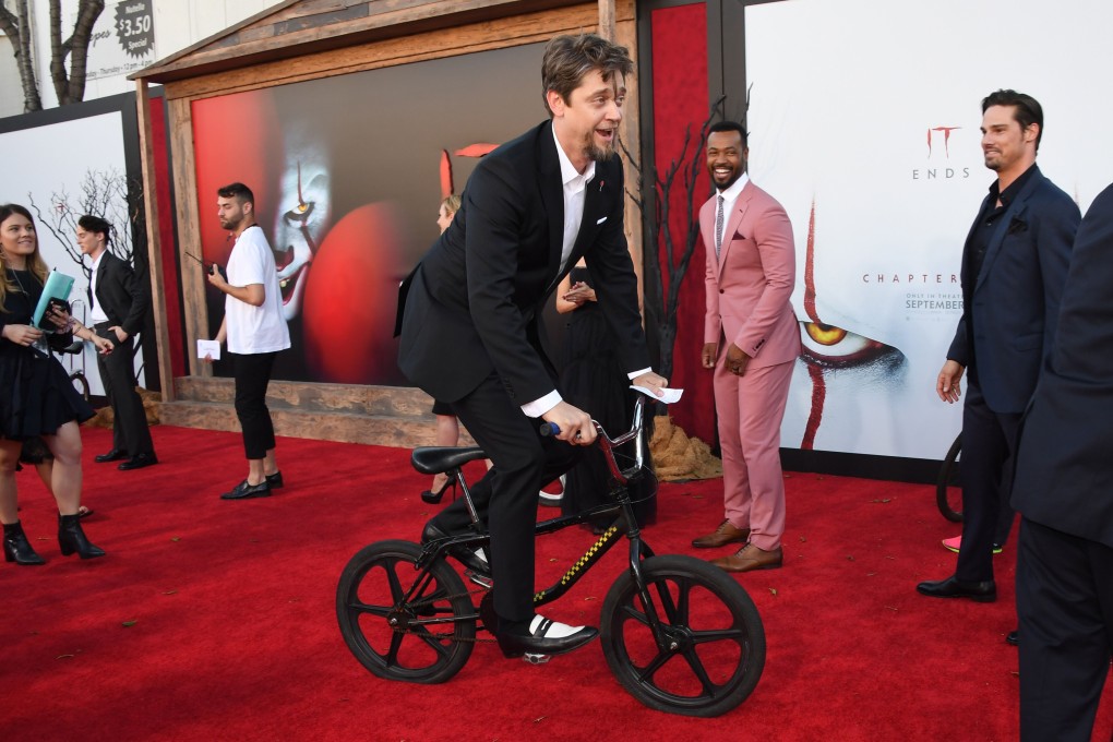 It Chapter Two director Andy Muschietti (on bike) has controversially claimed that King’s horrifying invention Pennywise shares a lot in common with President Donald Trump. Photo: Robyn Beck/AFP
