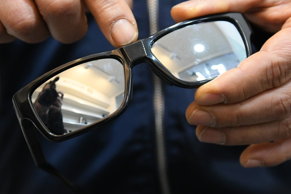 Eyeglasses installed with a hidden camera. Photo: AFP