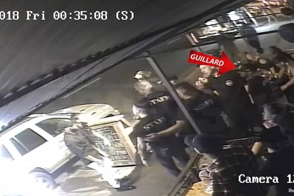 Former UFC fighter Melvin Guillard on closed circuit TV before knocking out a bar patron. Photo: YouTube/TMZ Sports