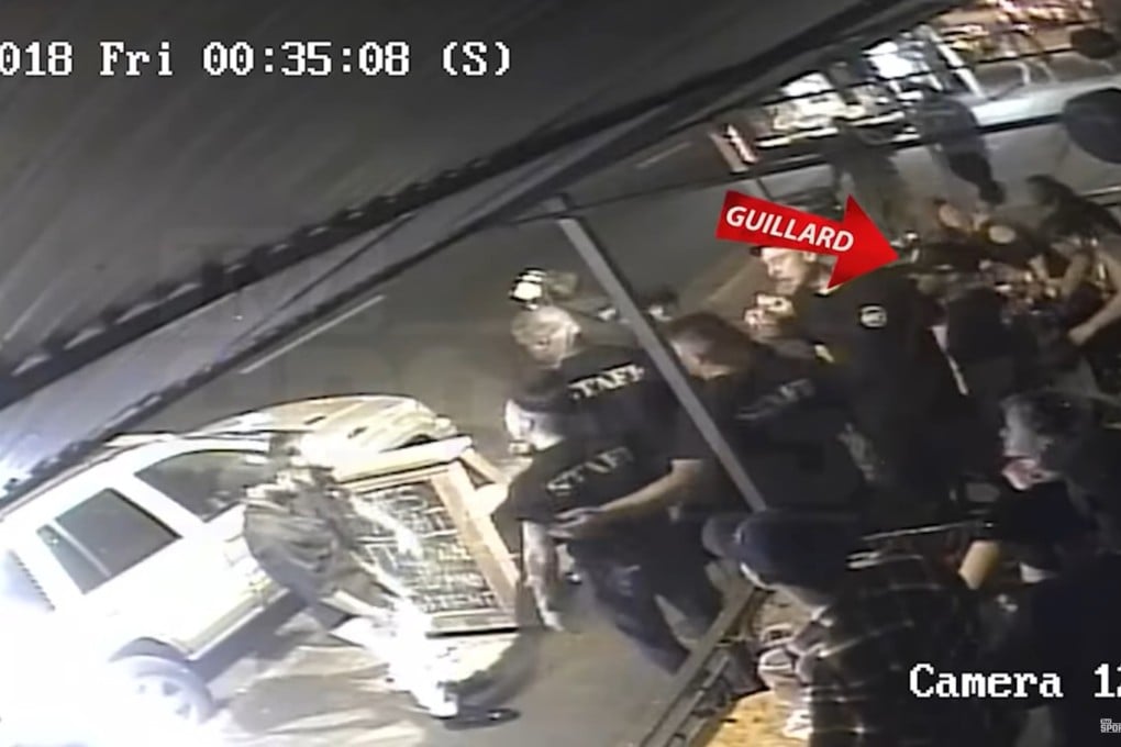 Former UFC fighter Melvin Guillard on closed circuit TV before knocking out a bar patron. Photo: YouTube/TMZ Sports