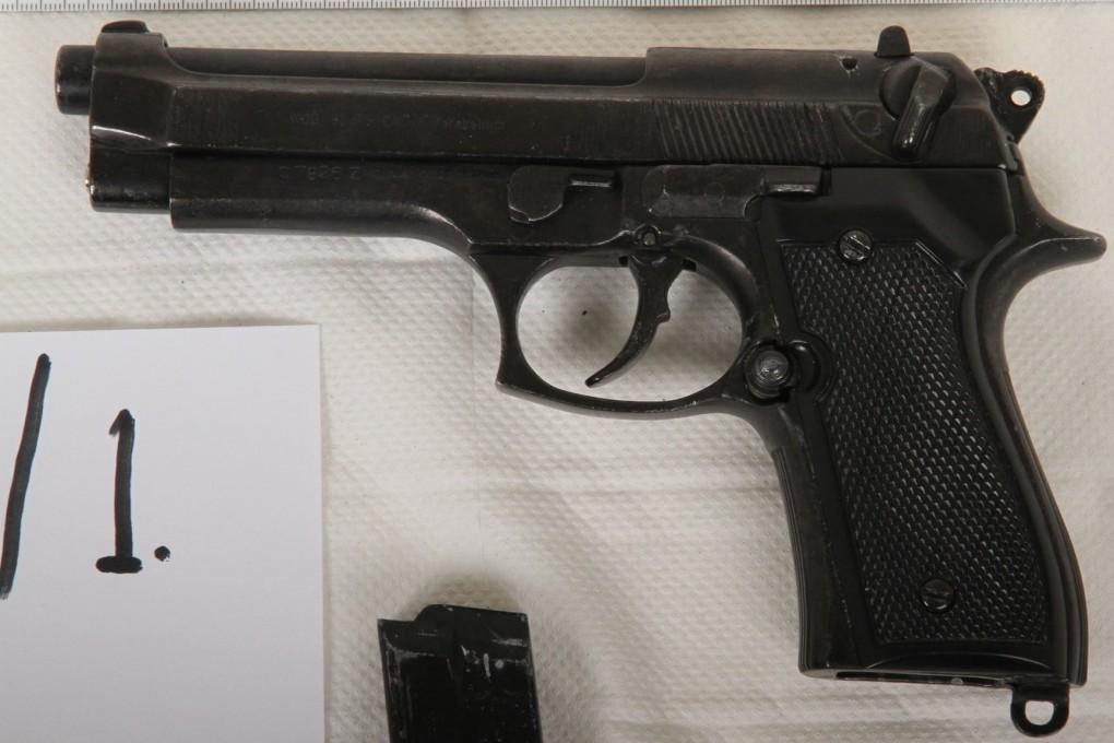 The imitation Beretta 92 pistol used by Yihe Xiong. Photo: Devon and Cornwall police