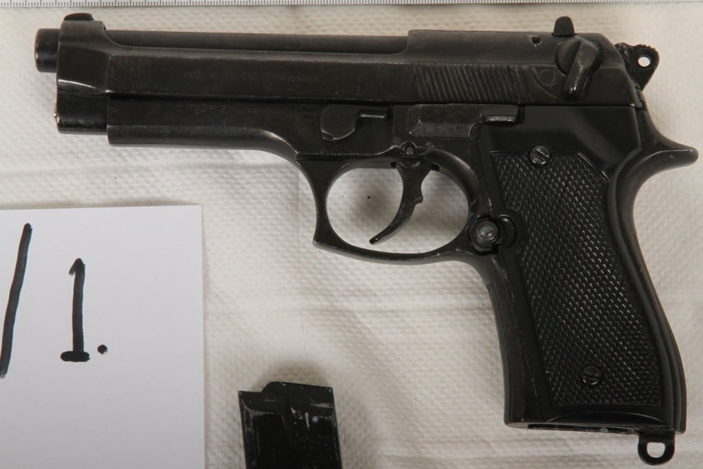 The imitation Beretta 92 pistol used by Yihe Xiong. Photo: Devon and Cornwall police