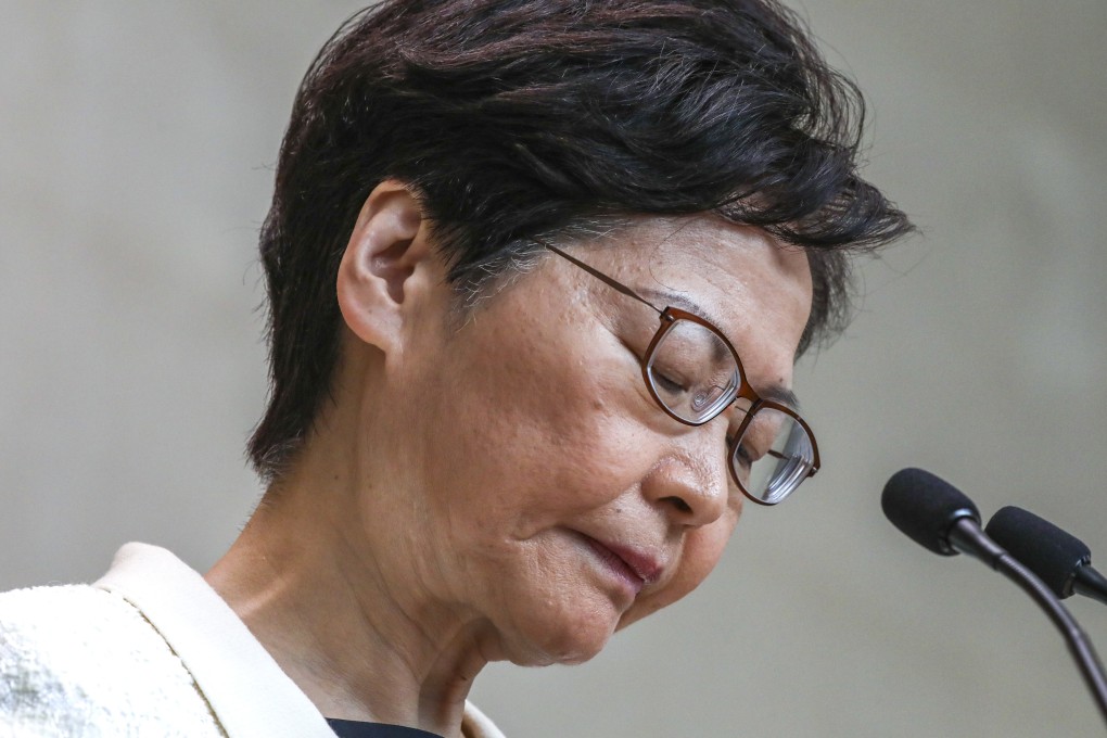 Hong Kong Chief Executive Carrie Lam has found herself having to explain a leaked recording of a speech made behind closed doors. Photo: Nora Tam