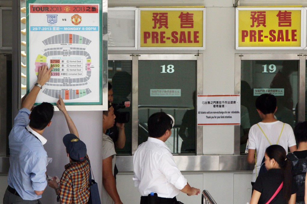 Football fans buy tickets at Hong Kong Stadium, Causeway Bay. Photo: SCMP Pictures