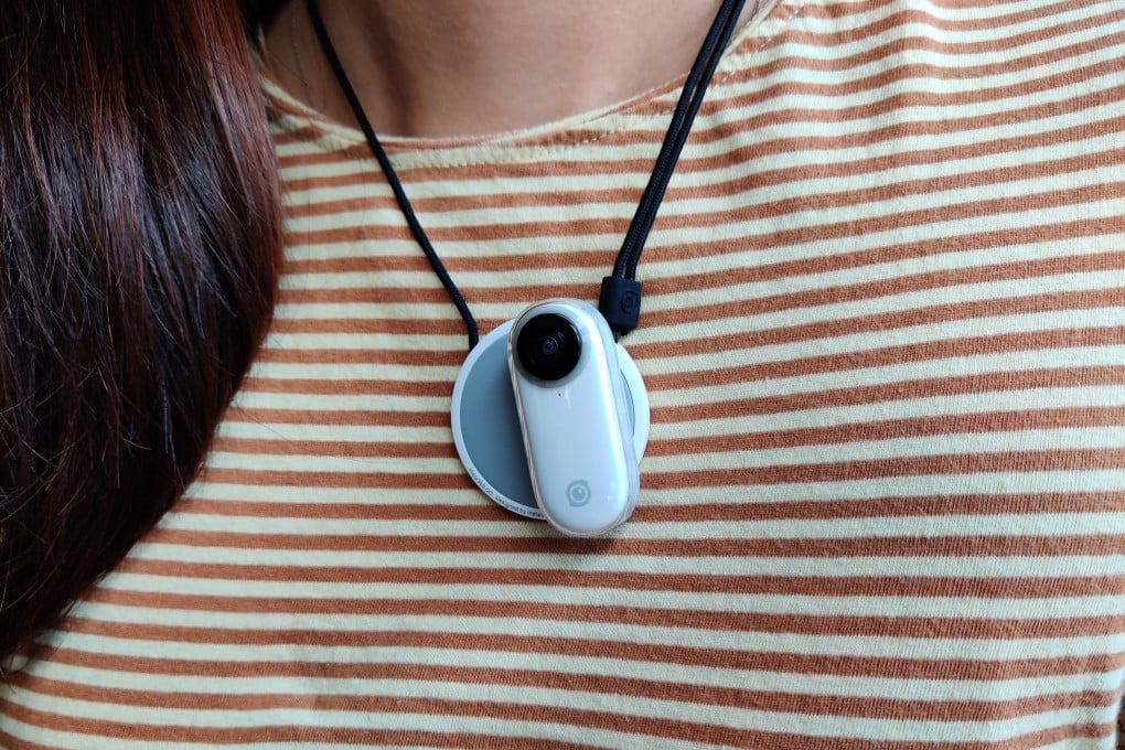 The Insta360 Go is so small it can be worn as a necklace-type pendant. Photo: Ben Sin
