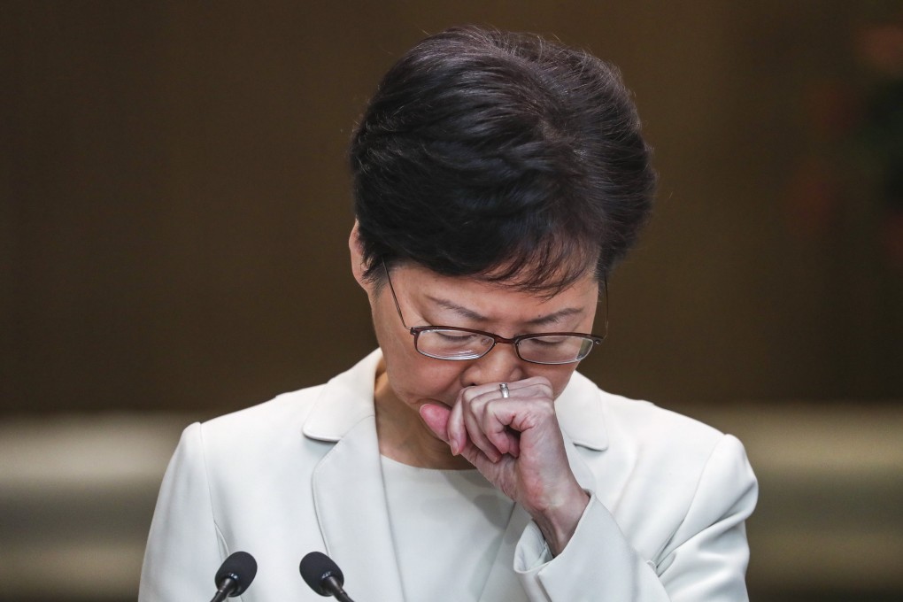Chief Executive Carrie Lam meets the media at the government headquarters in Admiralty on September 5 to explain the belated withdrawal of the extradition bill. Photo: Sam Tsang