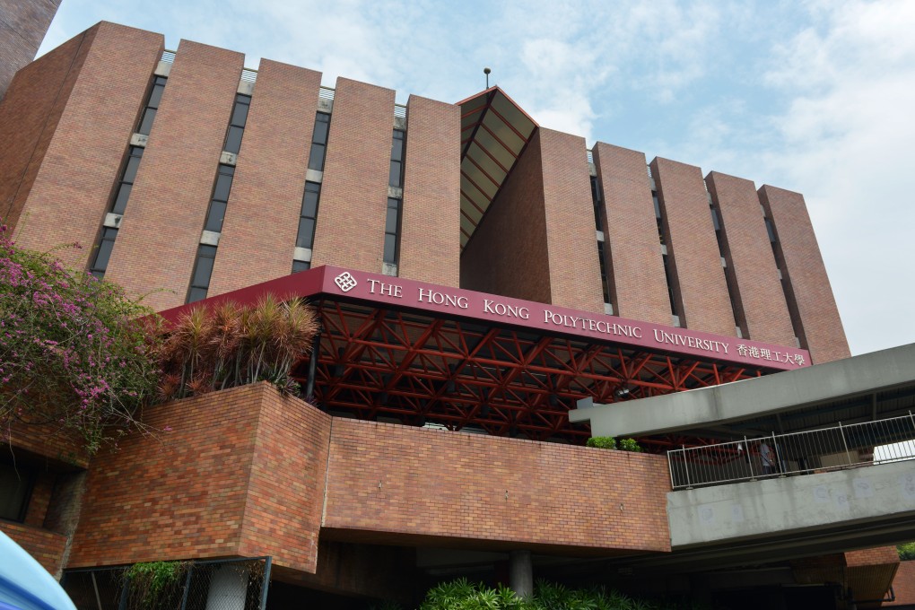 Polytechnic University’s student union said its acting president Ken Woo was hit in the face during a protest on Thursday. Photo: Thomas Yau