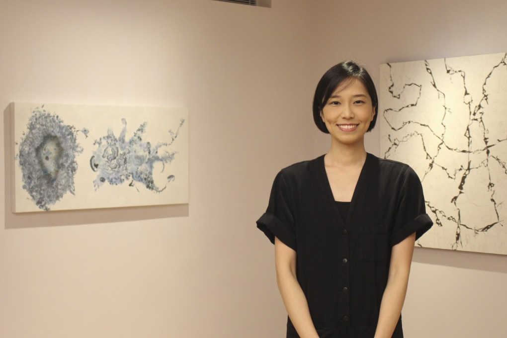 Women artists are taking on male-dominated Chinese ink painting. Ling Pui-sze incorporates animal and plant cells into her ink artworks. Photo: Snow Xia