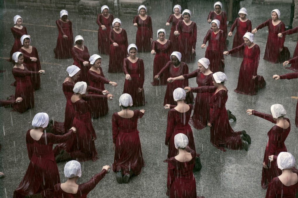 A still from The Handmaid’s Tale, based on the novel by Margaret Atwood. She talks about her sequel, The Testaments. Photo: Hulu via AP