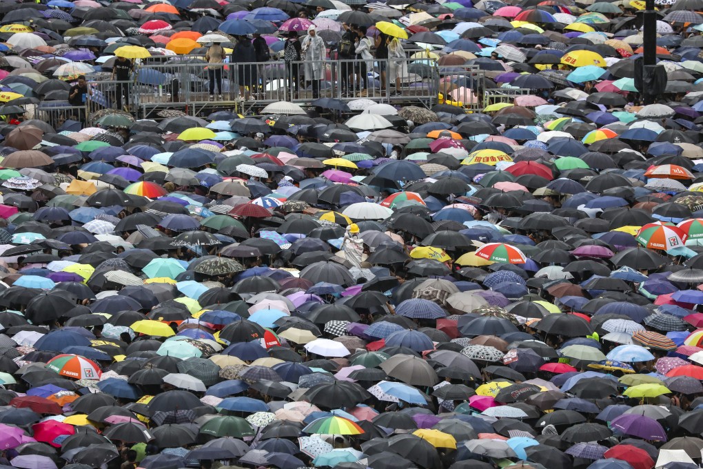 Extradition bill protesters fill Victoria Park as they attend a rally against alleged police brutality on August 18. Photo: Nora Tam