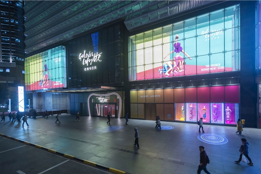 The exterior of Galeries Lafayette in Shanghai, China, which opened earlier this year. Luxury European department stores are targeting the Chinese market.