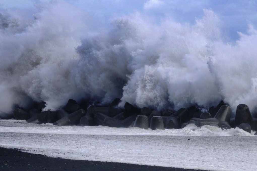 Typhoon Faxai has battered parts of Japan just as teams are arriving for the Rugby World Cup. Photo: Kyodo