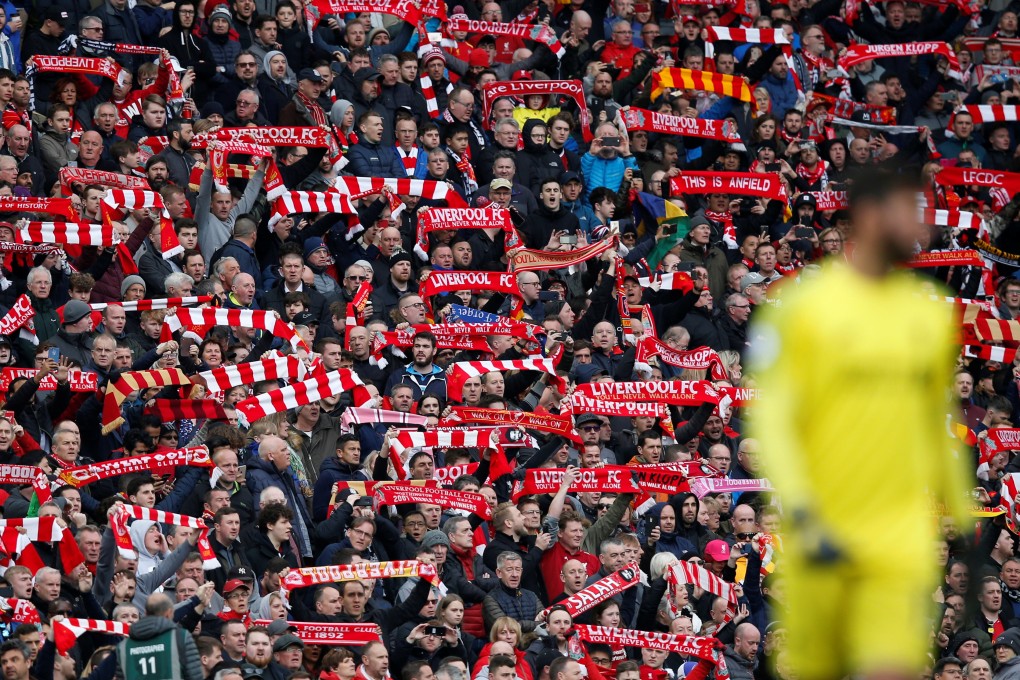 Liverpool fans ahead of an English Premier League game with Tottenham Hotspur. Photo: Reuters