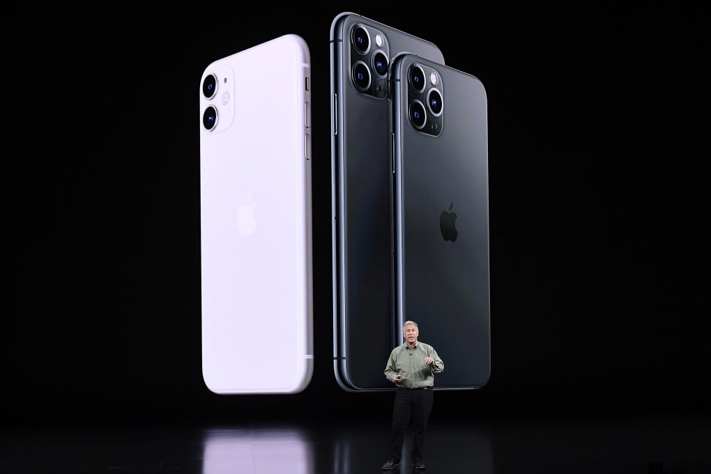 Phil Schiller, senior vice-president of worldwide marketing at Apple, introduces the company’s latest iPhone models during an event at the Steve Jobs Theatre in Cupertino, California, on September 10. Photo: Bloomberg