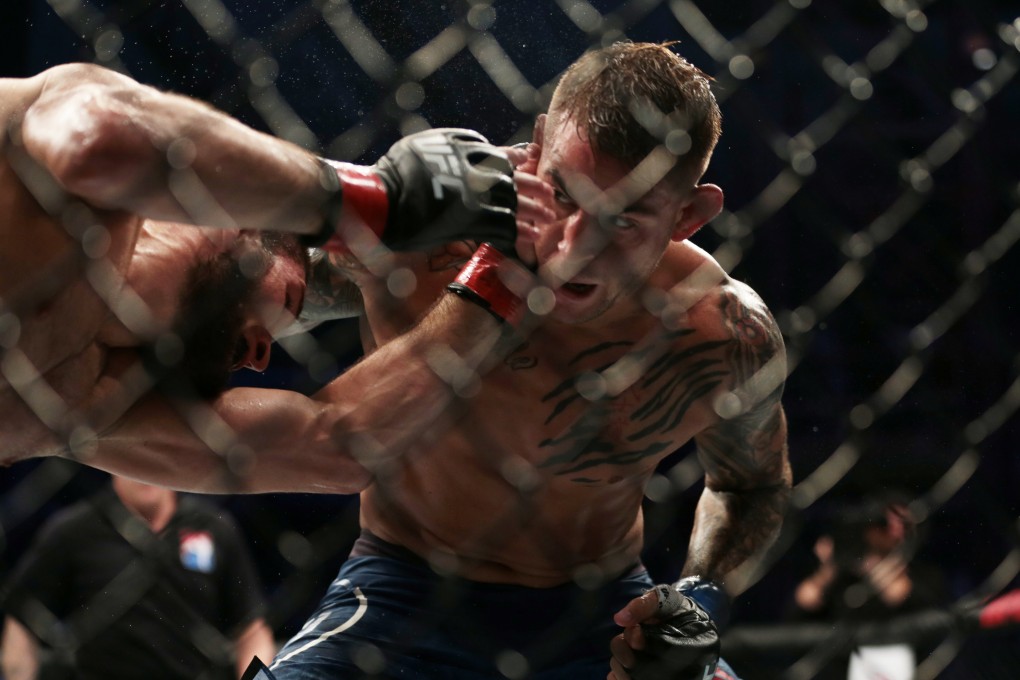 Dustin Poirier in action against Khabib Nurmagomedov at UFC 242. Photo: Reuters