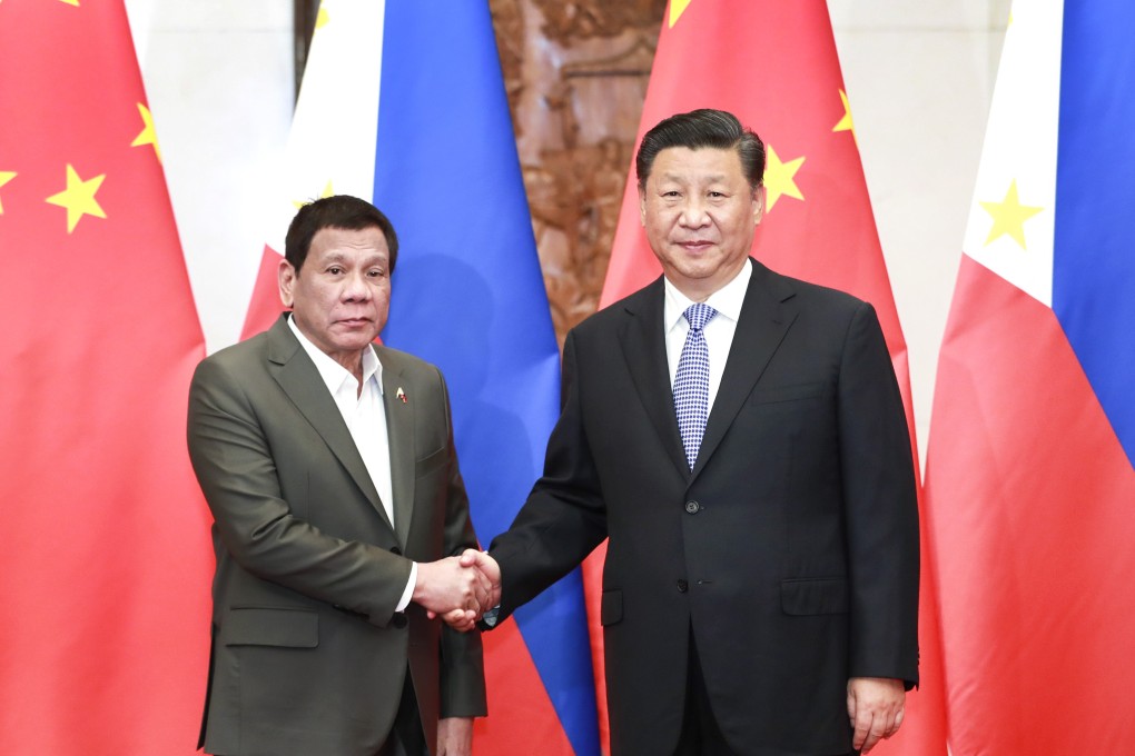 Philippine President Rodrigo Duterte meets Chinese President Xi Jinping at the Diaoyutai State Guesthouse in Beijing at the end of August. Photo: Xinhua
