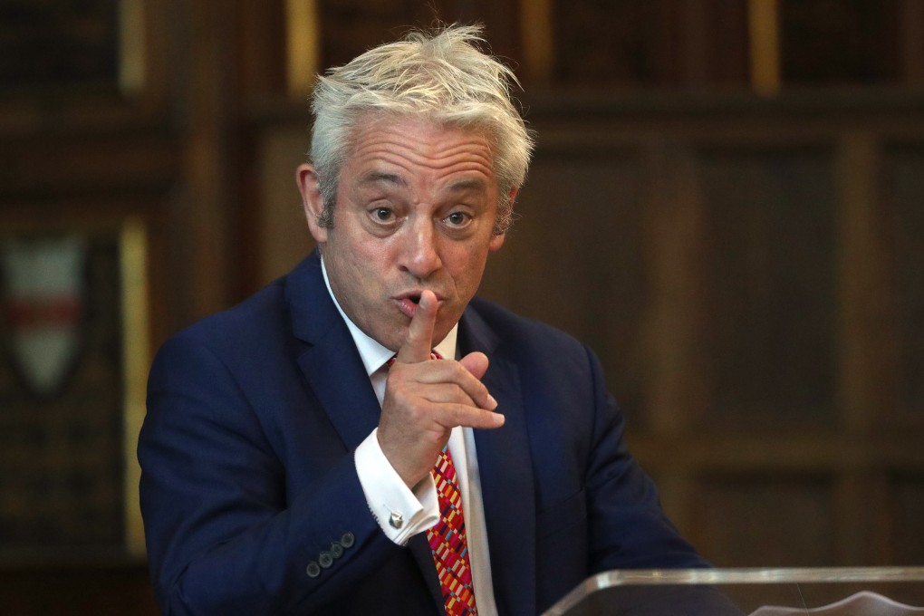 Britain's Speaker of the House of Commons, John Bercow, speaks at the Sixth Annual Bingham Lecture at Middle Temple on Thursday. Photo: PA Wire via dpa