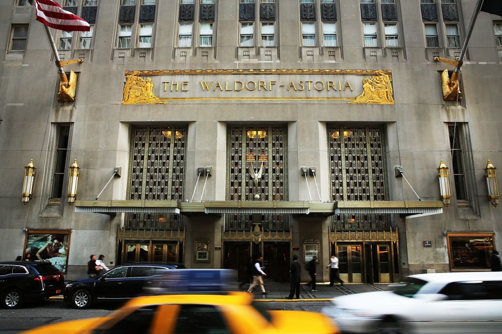 One of the most high profile Chinese outbound investments of the past decade was Anbang Insurance Group investment in the iconic Waldorf Astoria hotel in New York. Photo: AFP