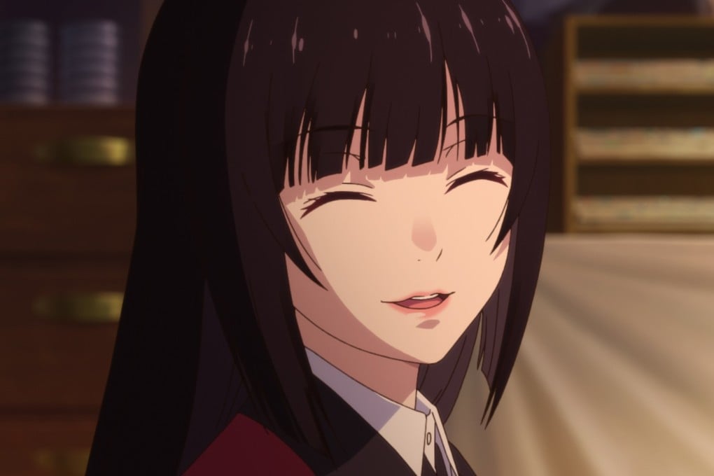 Kakegurui – Compulsive Gambler follows the twisted antics of Yumeko Jabami. Photo: Netflix