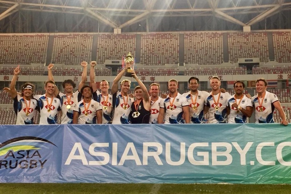 Hong Kong’s men’s team took gold in China, beating the home team 14-7. Photo: HKRU