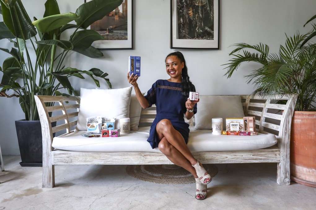 Lucie Somé with some of the insect snacks sold by Grazing. Photo: Jonathan Wong