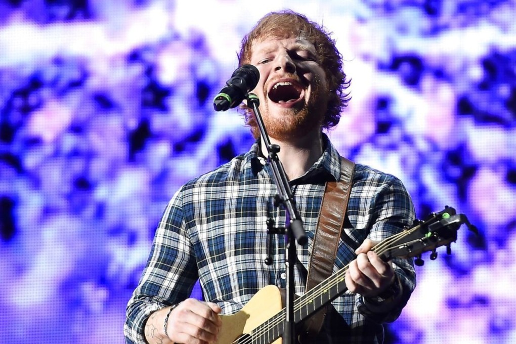 Ed Sheeran performs onstage at the Rock in Rio USA music festival at the MGM Resorts Festival Grounds in Las Vegas, Nevada on May 15, 2015. AFP PHOTO / ROBYN BECK