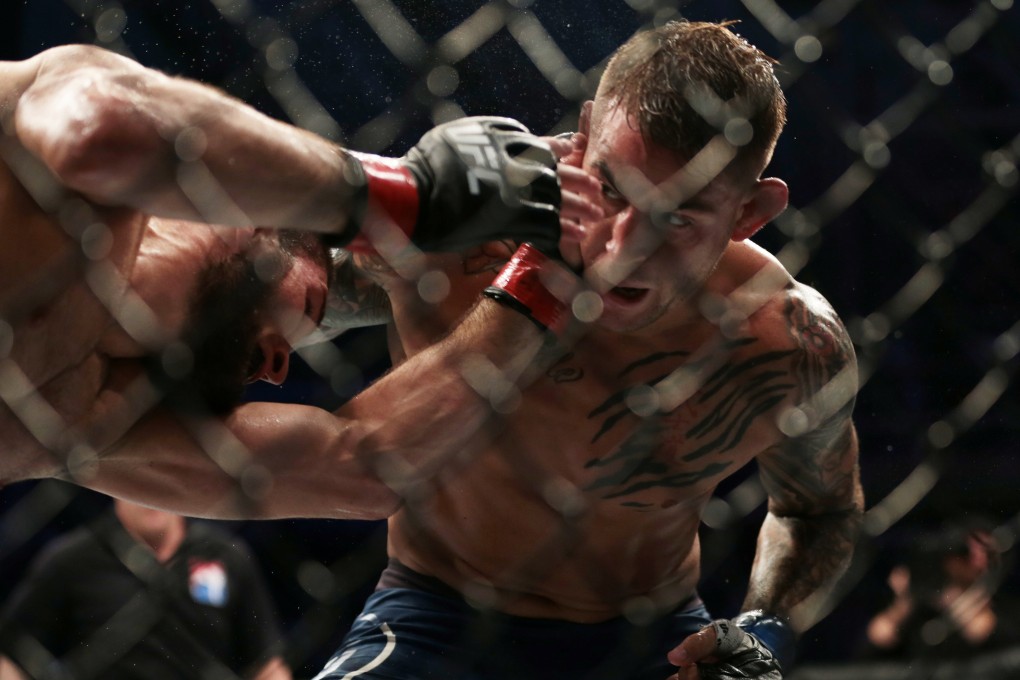 Dustin Poirier fights Khabib Nurmagomedov at UFC 242. Photo: Reuters