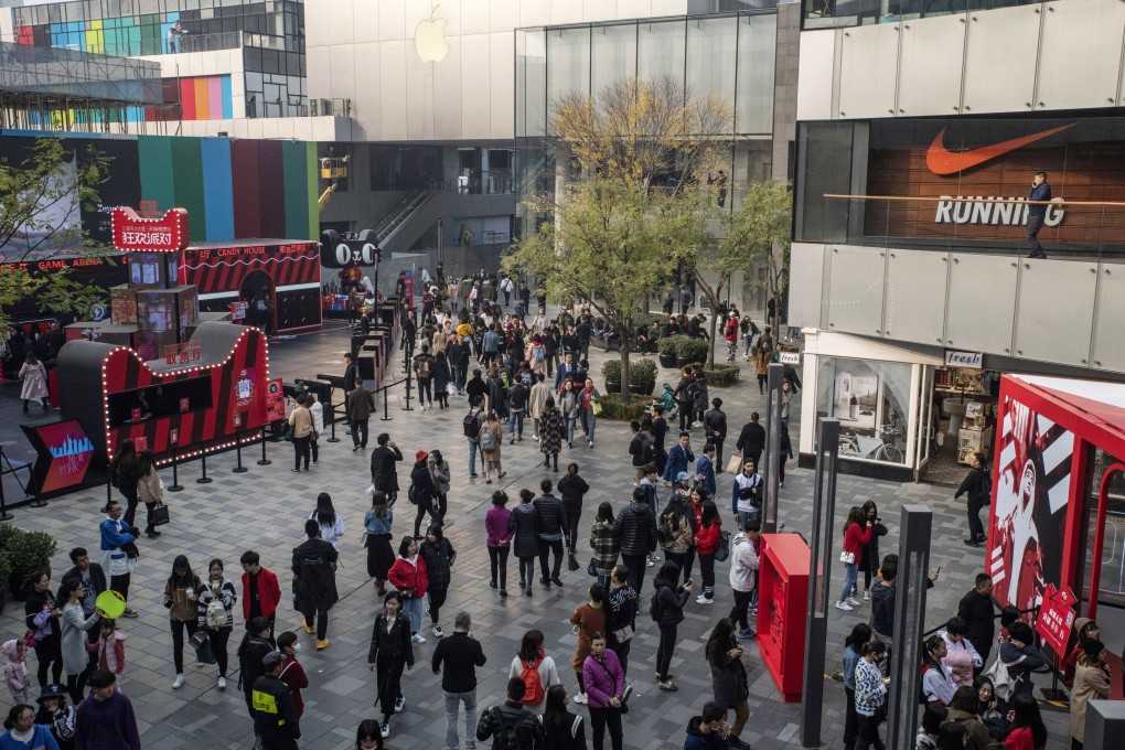 A batch of data released by the National Bureau of Statistics on Monday showed that retail sales, a key metric of consumption in the world’s most populous nation, grew by 7.5 per cent, below analysts’ forecasts of 8.0 per cent expansion, and a decline on July’s 7.6 per cent growth. Photo: Bloomberg