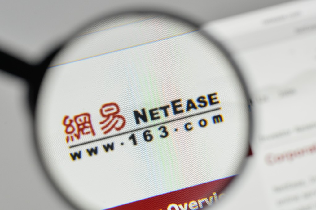 Netease.com logo on the website homepage, November 2017. Photo: Alamy