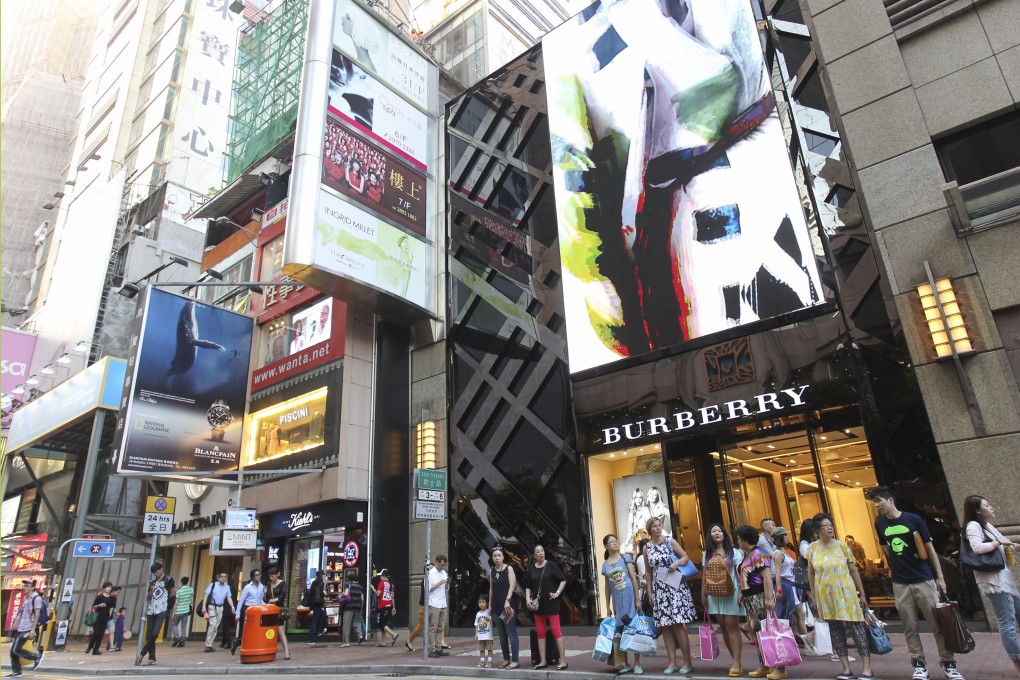 General view of Russell street, Causeway Bay in Hong Kong on 18 September 2014.