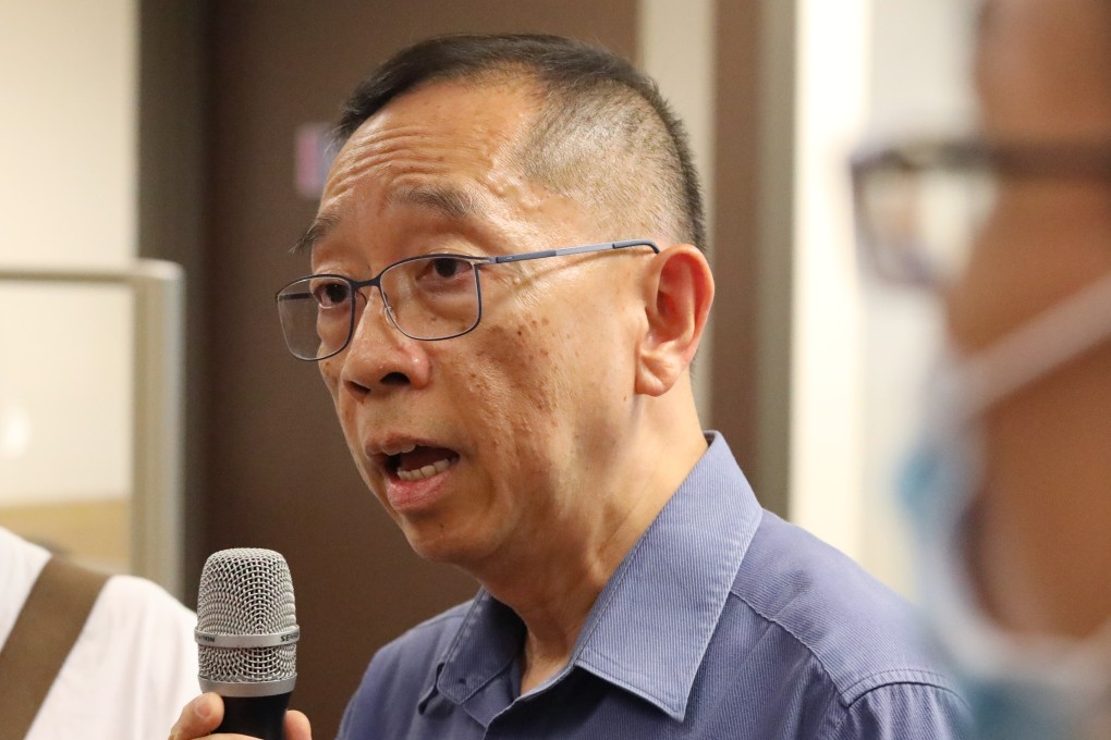 Baptist University associate vice-president Arthur Mak spoke to the protesting students for more than an hour on Wednesday and assured them that their grievances would be conveyed to the university’s president, Roland Chin. Photo: Dickson Lee