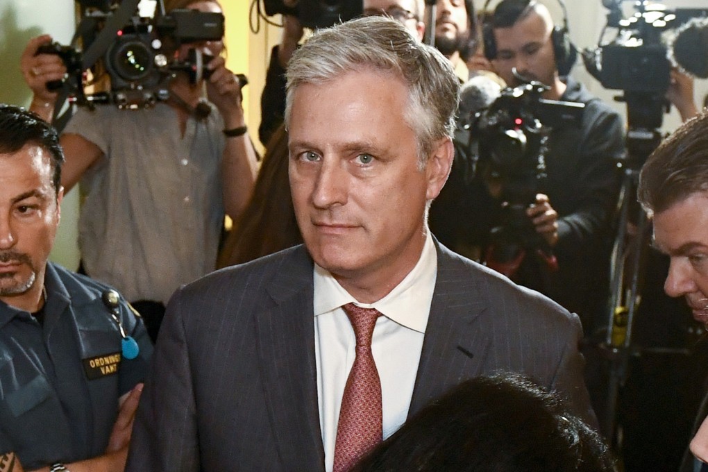 Robert O'Brien pictured at a court in Sweden. Photo: AP