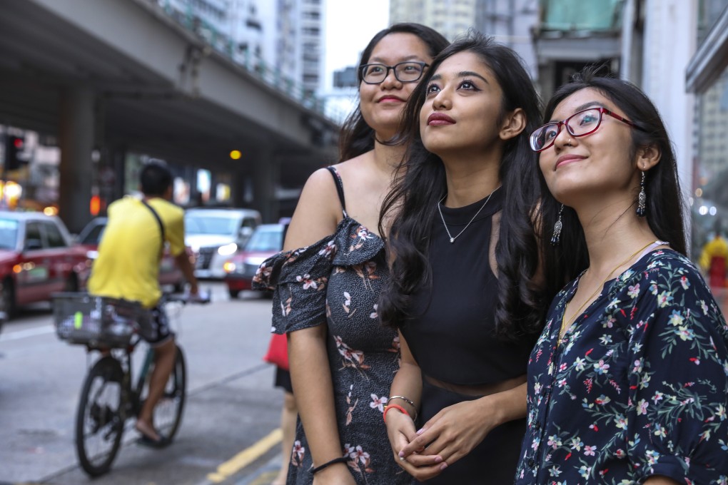 Bidhya Shrestha (centre), founder of Aama Ko Koseli, with programme manager Saiksha Gurung (left) and general secretary Sharon Rai. The Hong Kong-based non-profit aims to empower marginalised women. Photo: Nora Tam