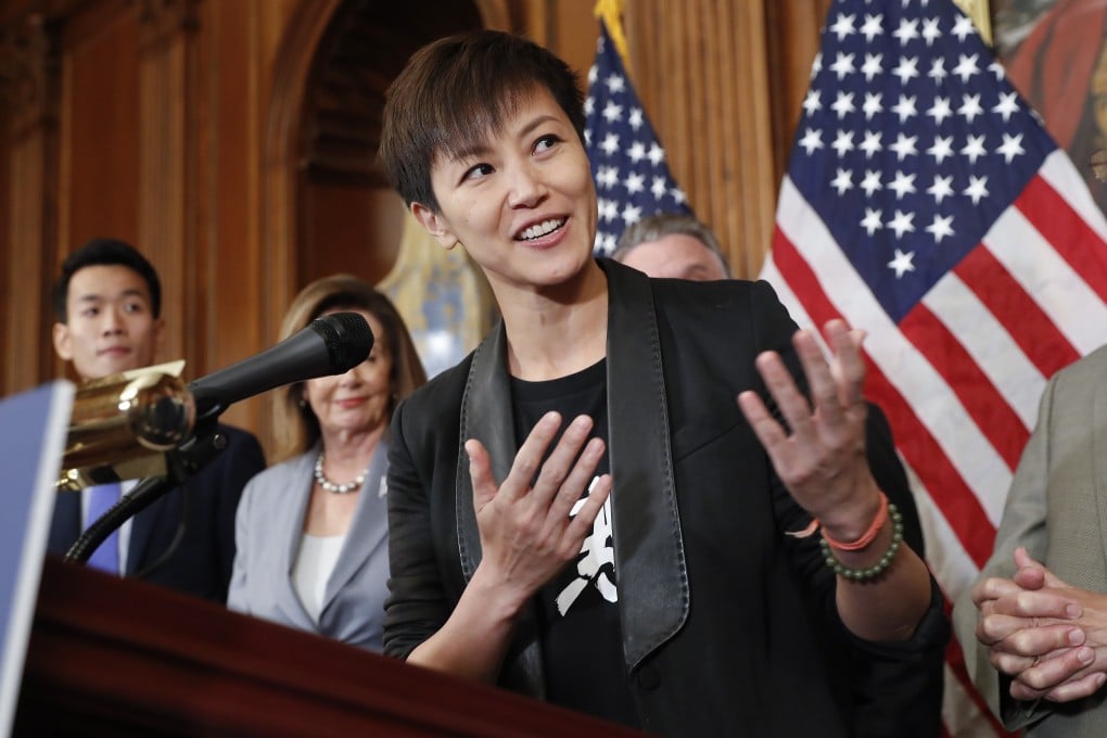 Activist Denise Ho speaks at a news conference on Capitol Hill in Washington on September 18 about human rights in Hong Kong. Photo: AP