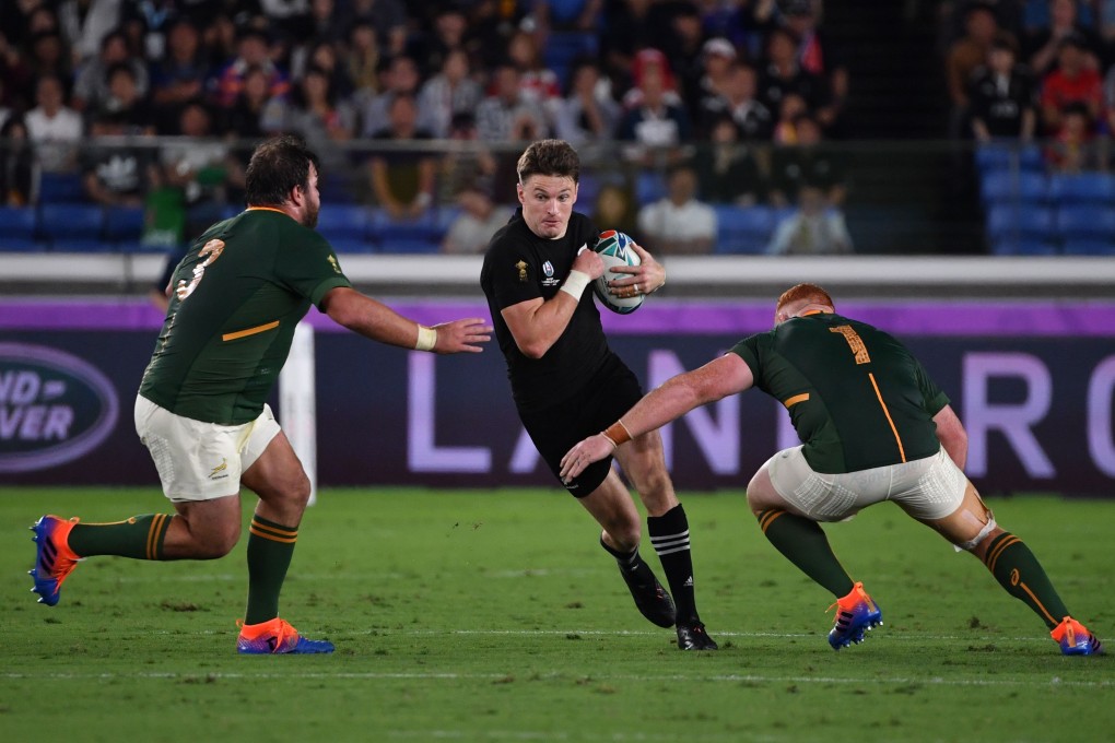 Beauden Barrett, who was named man of the match, caused the South African defence fits all night. Photos: AFP