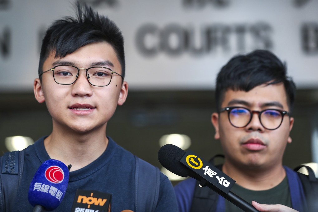 Isaac Cheng (left) and two party members were summoned in accordance with the Legislative Council (Powers and Privileges) Ordinance. Photo: Sam Tsang