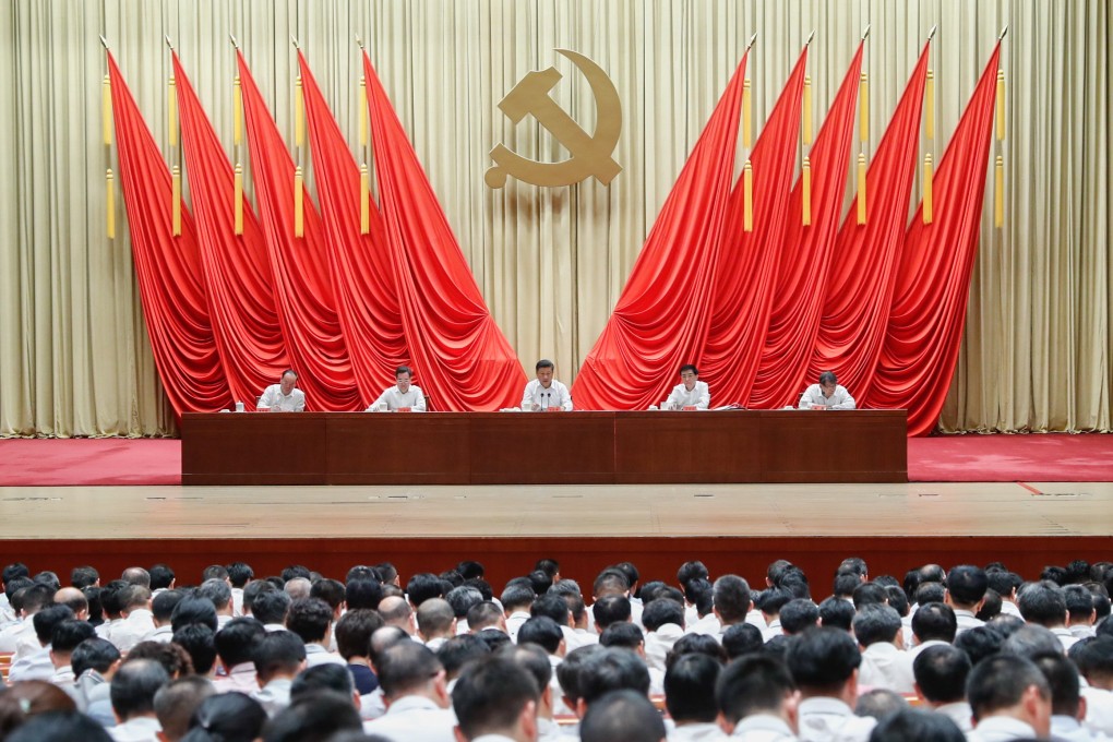 President Xi Jinping, also general secretary of the Communist Party’s Central Committee and chairman of the Central Military Commission, makes a speech during the opening ceremony of a training programme for party officials in Beijing on September 3. Photo: Xinhua