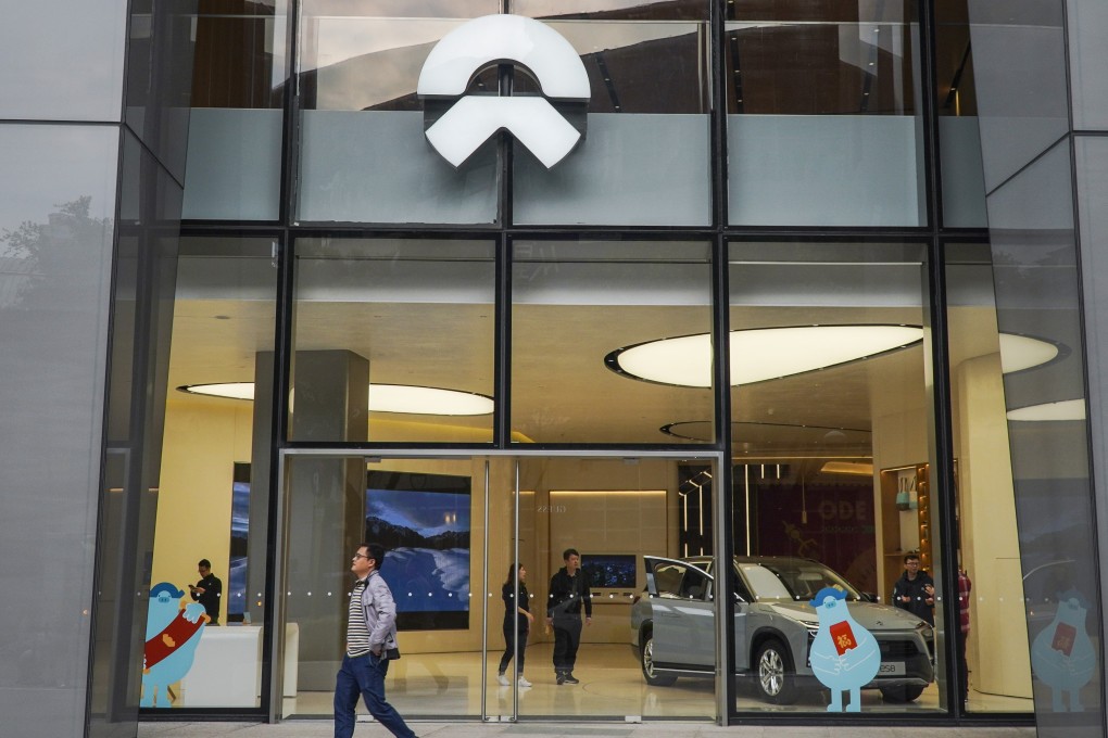 A Nio car showroom is open at the Futian district in Shenzhen. Photo: Roy Issa