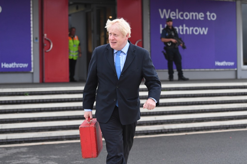 UK Prime Minister Boris Johnson arrives at Heathrow Airport, on his way to attend the annual United Nations General Assembly. Photo: dpa