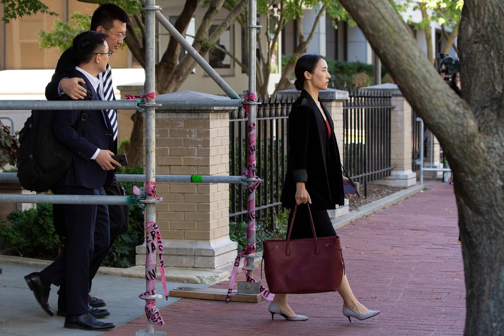 Members of the Chinese delegation leave after deputy-level US-China trade talks in Washington, on September 19, 2019. Photo: AFP