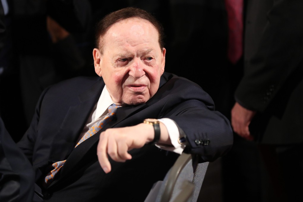 US casino magnate Sheldon Adelson before a presidential debate in 2016. Photo: EPA