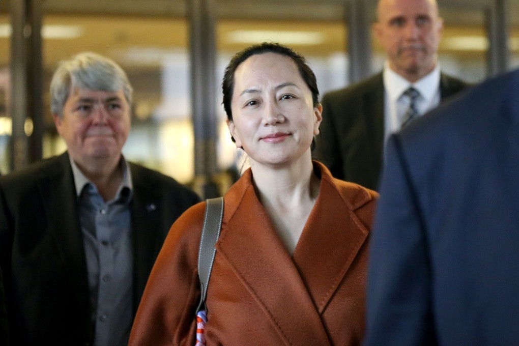 Huawei Technologies chief financial officer Meng Wanzhou leaves a British Columbia Supreme Court hearing during a break on Monday. Photo: AFP