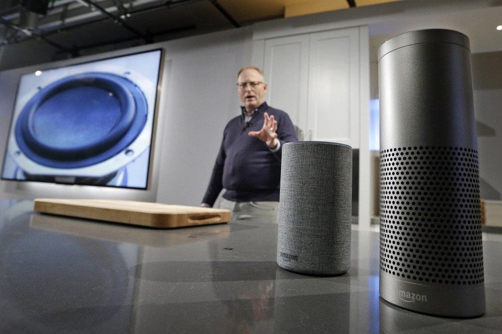 Amazon’s Echo smart speaker. Photo: AP