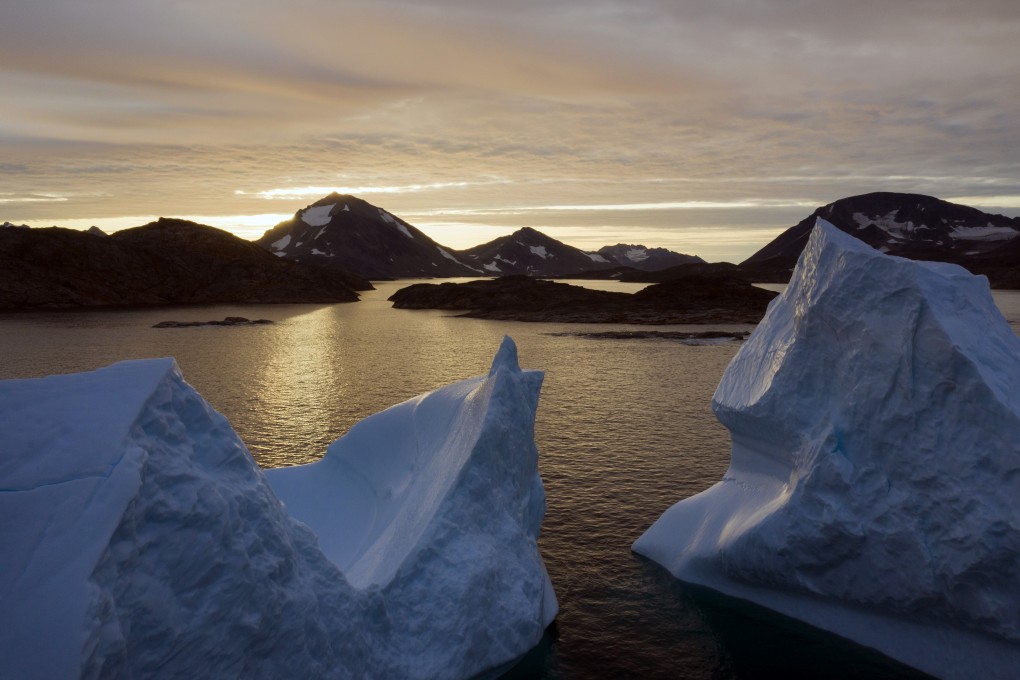 Melting icebergs are seen in Greenland. Photo: AP