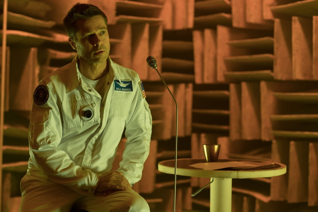 In Ad Astra, Brad Pitt plays Roy McBride, an astronaut in the near future who travels through space in search of his pioneering scientist father (Tommy Lee Jones).