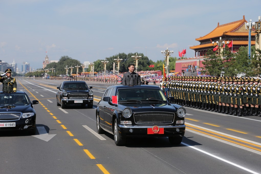 President Xi Jinping inspects troops during a parade in 2015 to mark the defeat of Japan in World War II. Next week’s National Day event will be the biggest ever. Photo: Xinhua