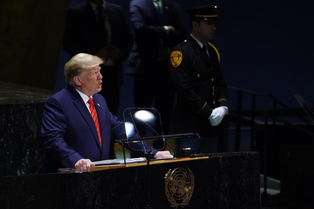 US President Donald Trump addresses the 74th session of the United Nations General Assembly at UN headquarters in New York. Photo: Reuters