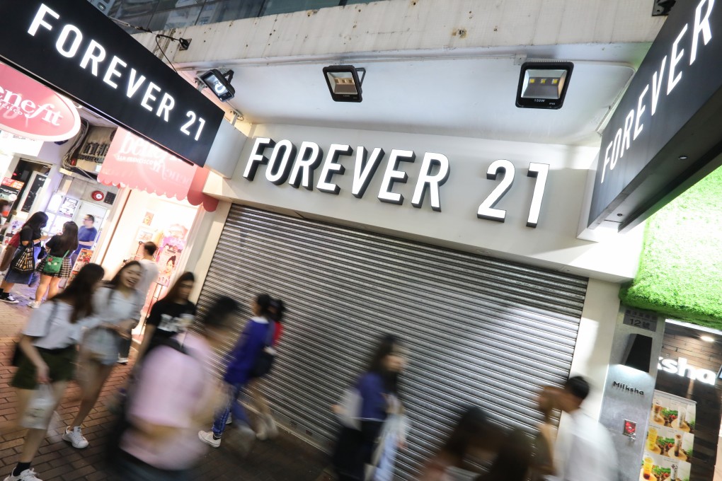 The Forever 21 shop in Mong Kok had the shutters down on Tuesday. Photo: Felix Wong