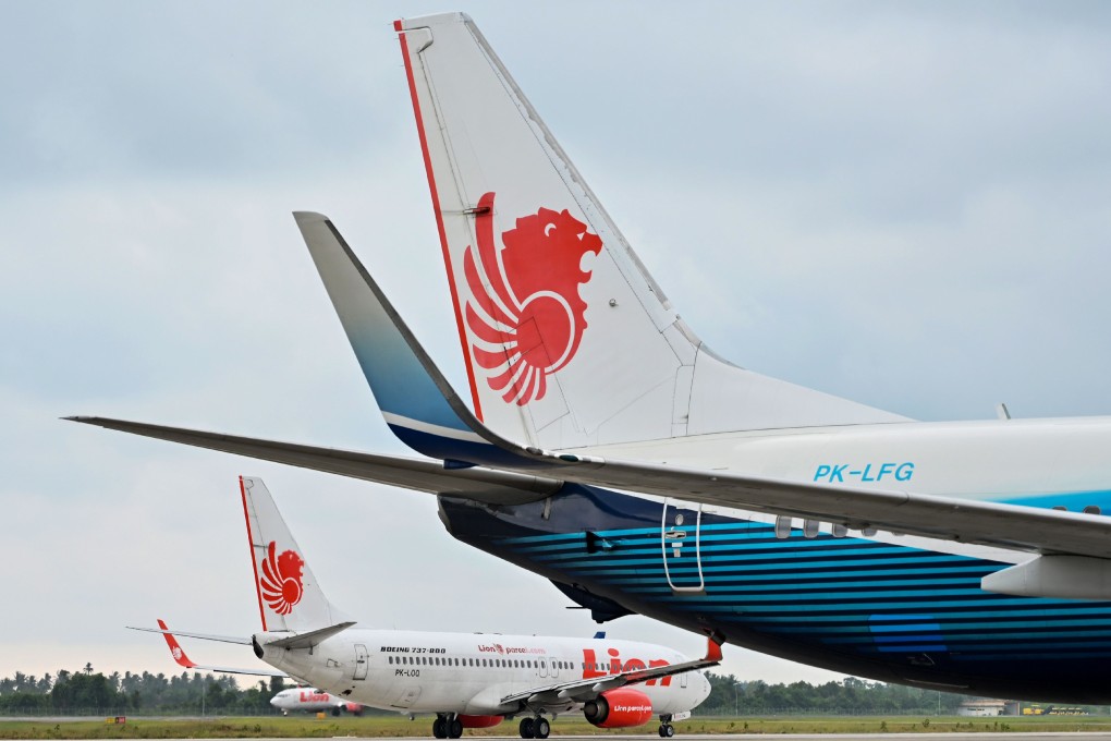 A Lion Air Boeing 737-800 aircraft is seen at the airport in Padang, West Sumatra. Photo: AFP