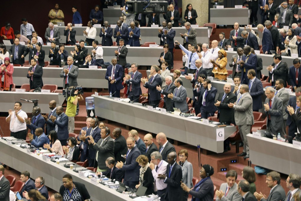 The United States will be able to rise prices for letters and small parcels from July next year after reaching a compromise on Wednesday with members of the Switzerland-based Universal Postal Union. Photo: Kyodo